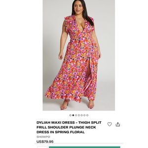 New vibrant floral maxi dress with slit from Showpo